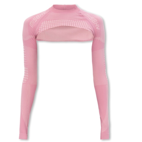 MISBHV Logo Printed Performance Shrug Sport Top Pink L/XL new - Picture 1 of 2